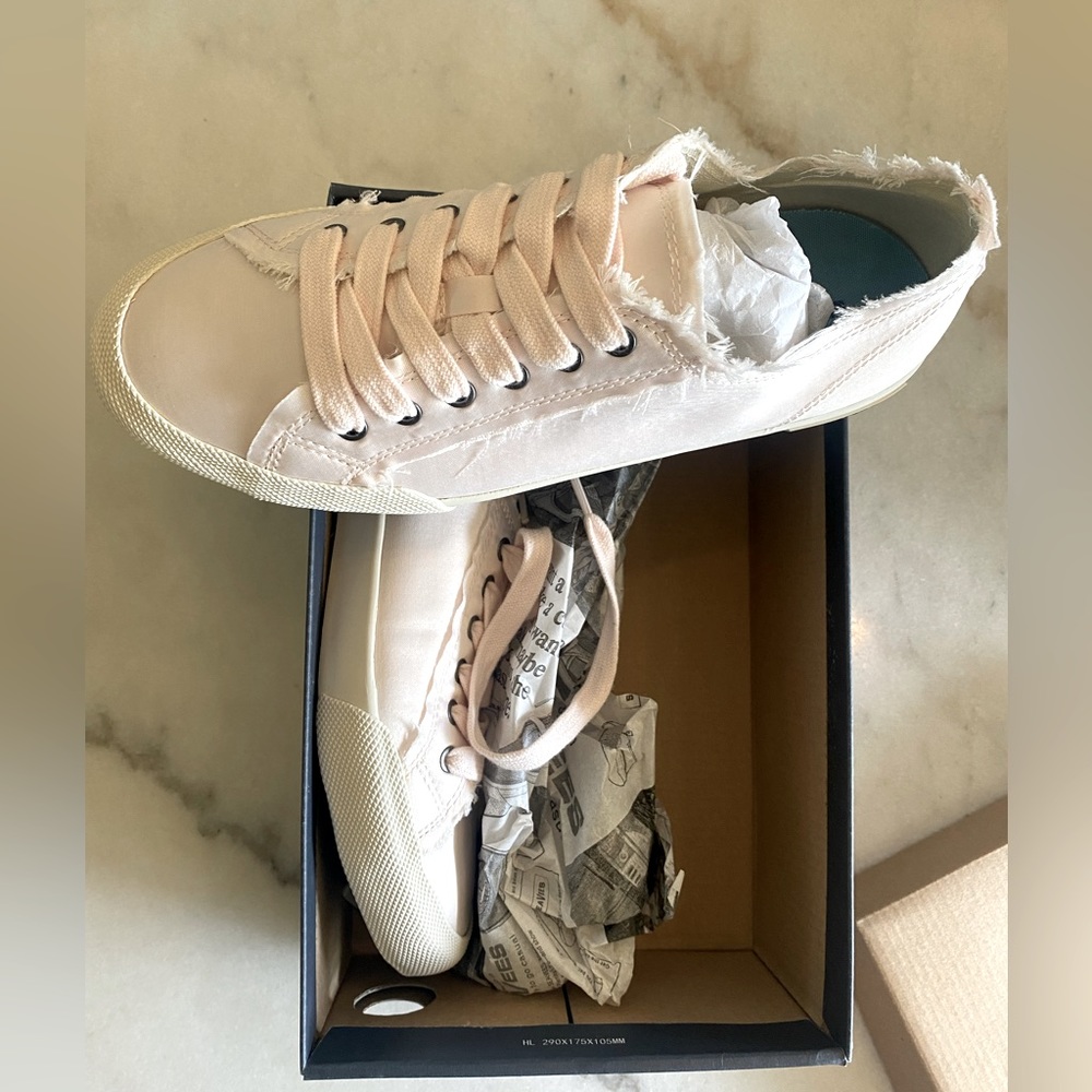 Seavees size 8 Monterey Sneaker Satin - color is Pearl Satin. NWT.